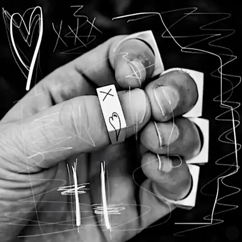 Matti sterling silver rings worn in a hand-drawn archive editorial